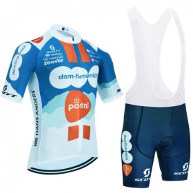 Fietskleding (Fietsshirt + Korte Koersbroek) 2024 Team DSM - Blauw